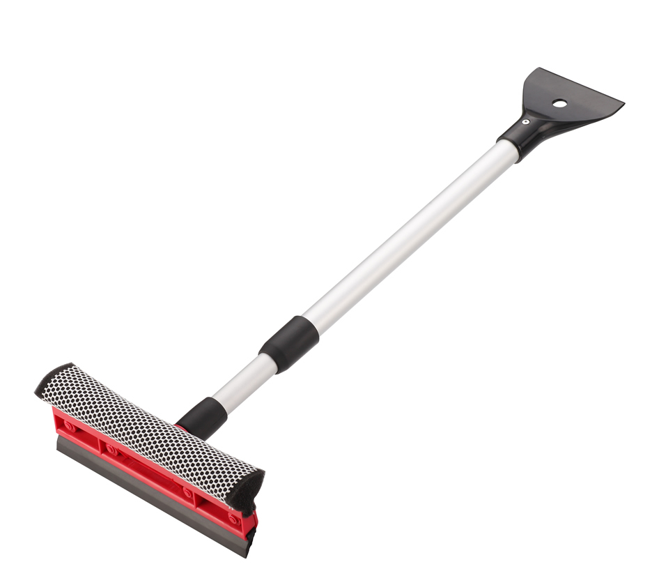 ZF5017    WINDOW BRUSH WITH SCRAPER  8“ Detachable head;Two sections,extended from 52 to 79cm